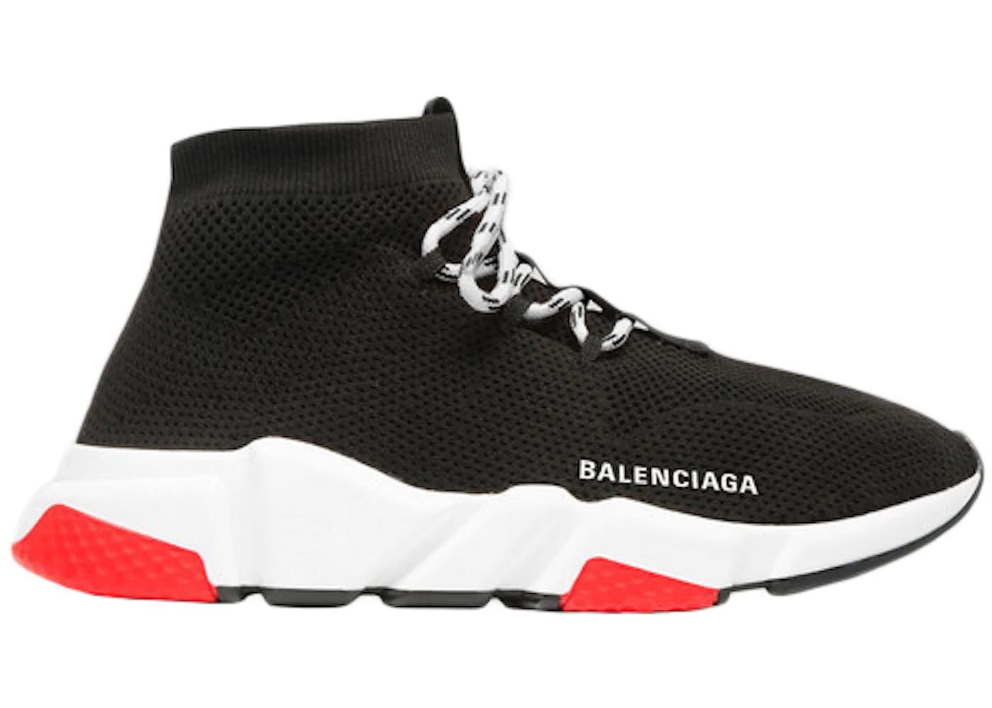 Balenciaga Wmns Speed Lace Up Trainer 'Black Red'