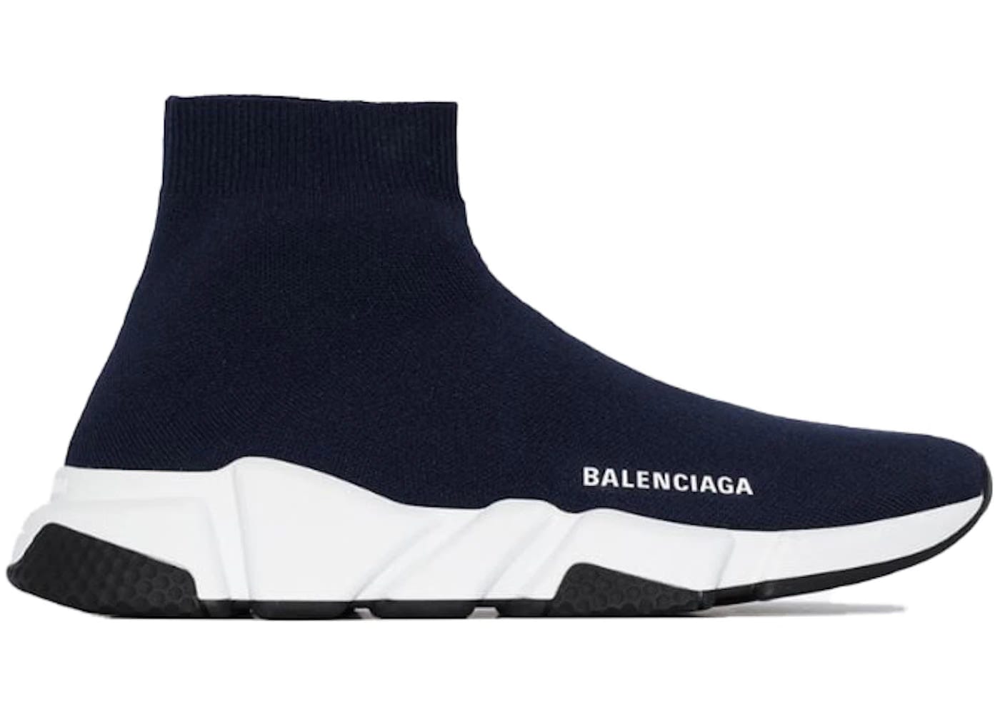 Balenciaga Speed Trainer Navy White Sole Womens