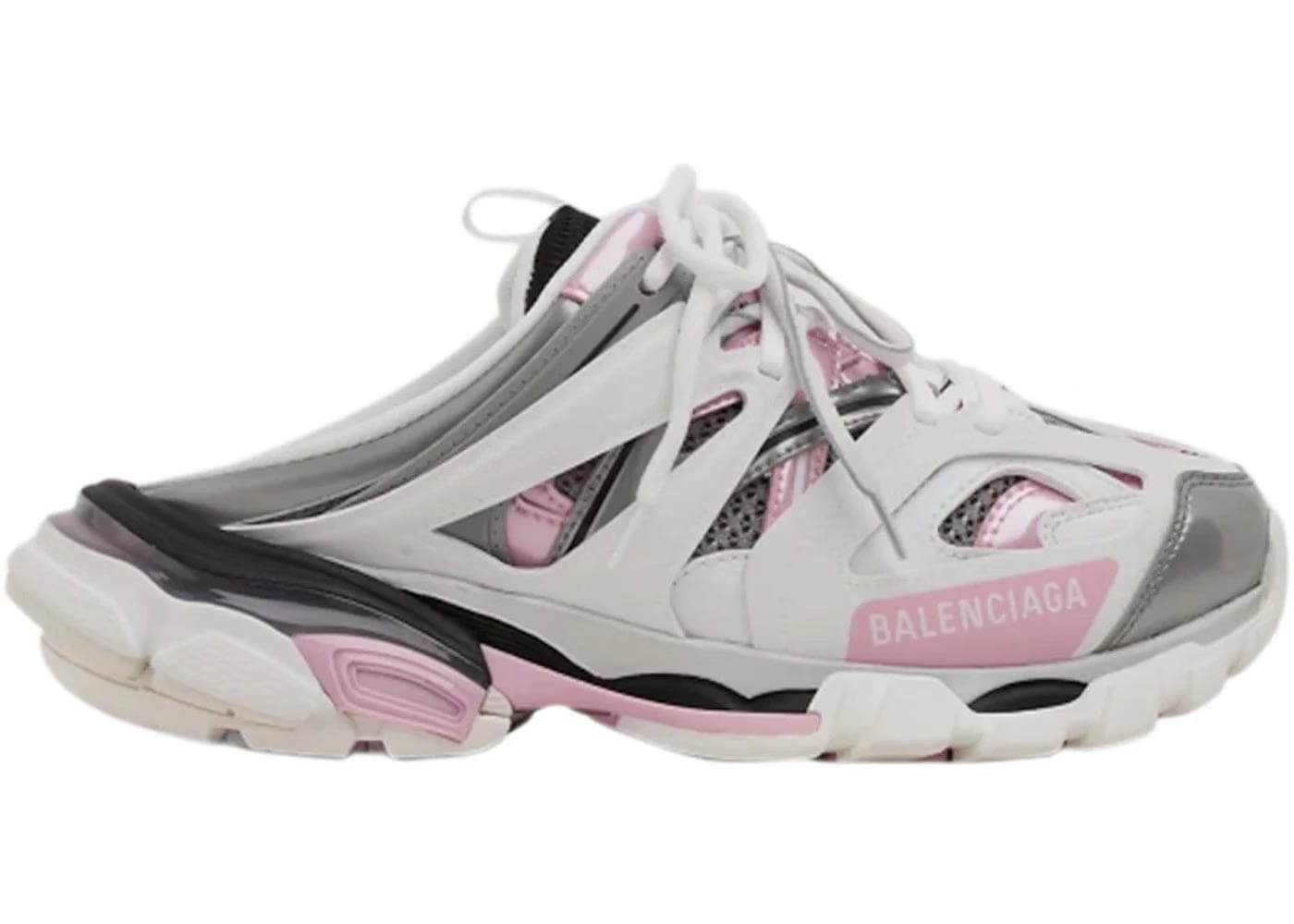 Balenciaga Track Mule White Pink Womens