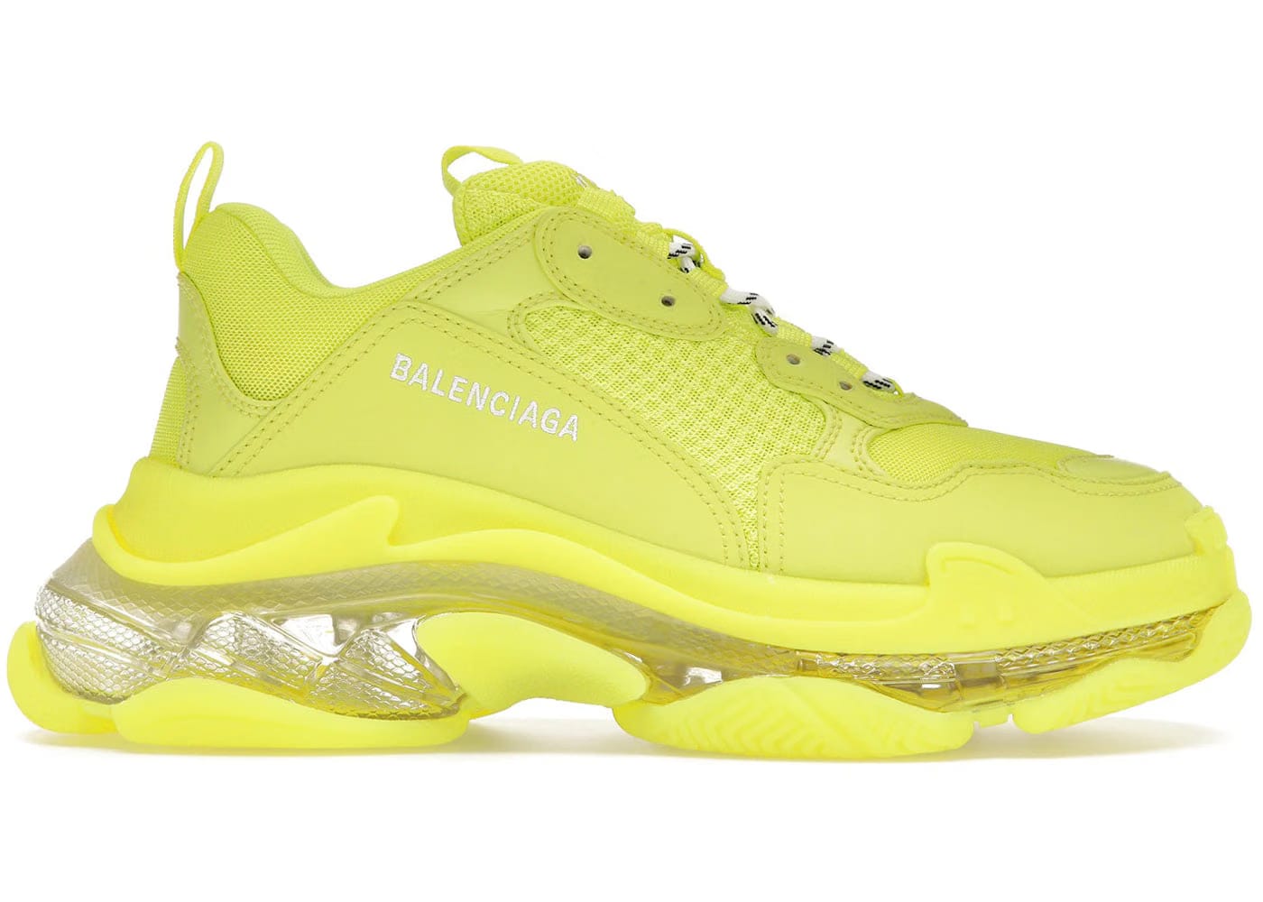 Balenciaga Wmns Triple S Sneaker 'Clear Sole - Fluo Yellow'
