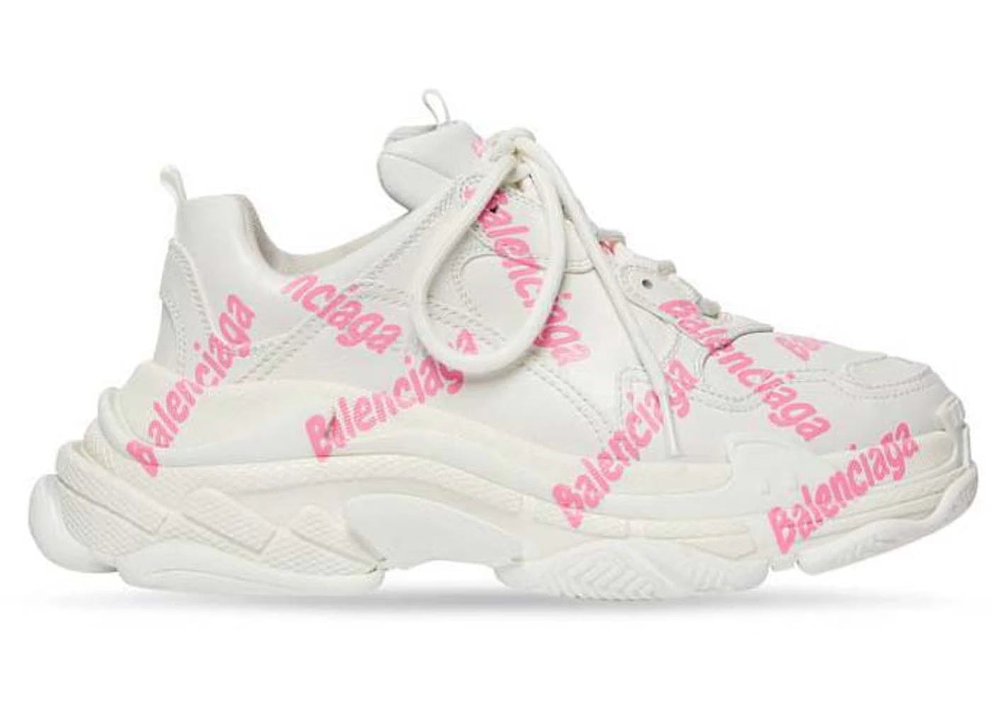 Balenciaga Wmns Triple S 'Logotype - White Pink'