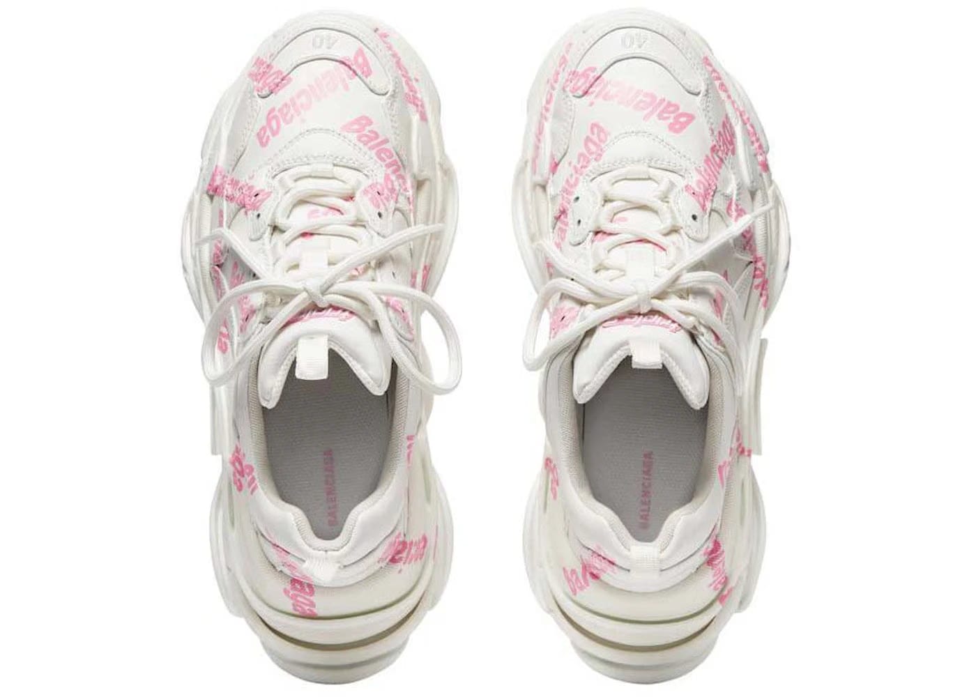 Balenciaga Wmns Triple S 'Logotype - White Pink'