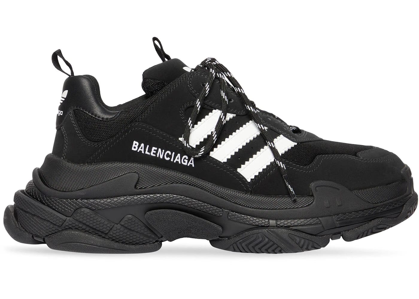 Balenciaga x adidas Triple S Black White (Women's)