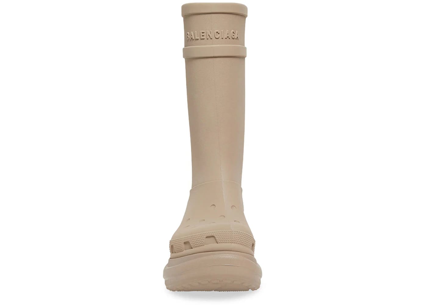 Balenciaga X Crocs Boot Beige Rubber Womens