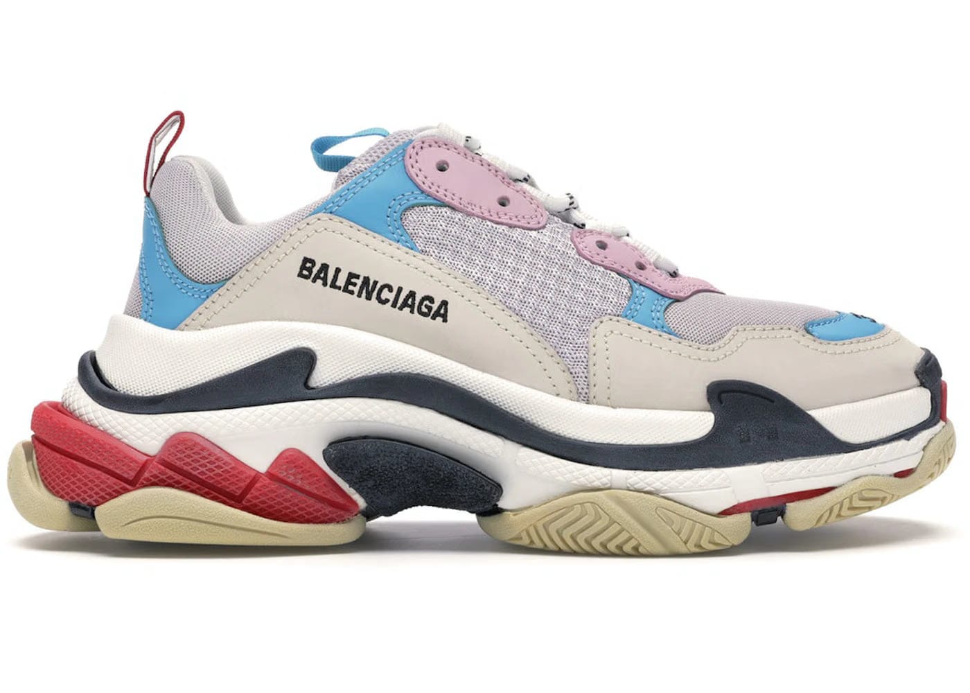 Balenciaga Wmns Triple S 'White Blue Pink' 2019