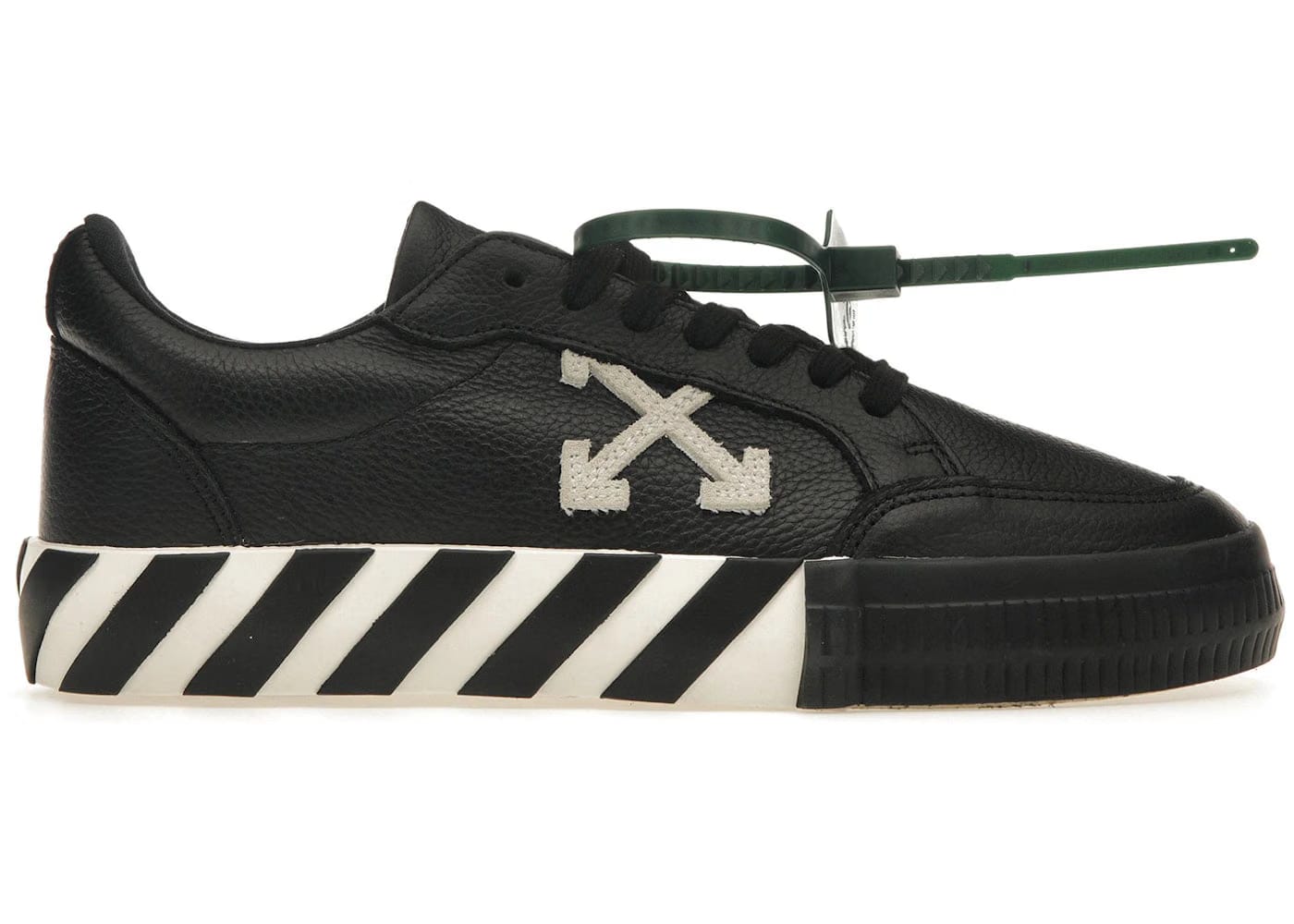 Off-White Low Vulcanized Leather Black White Womens