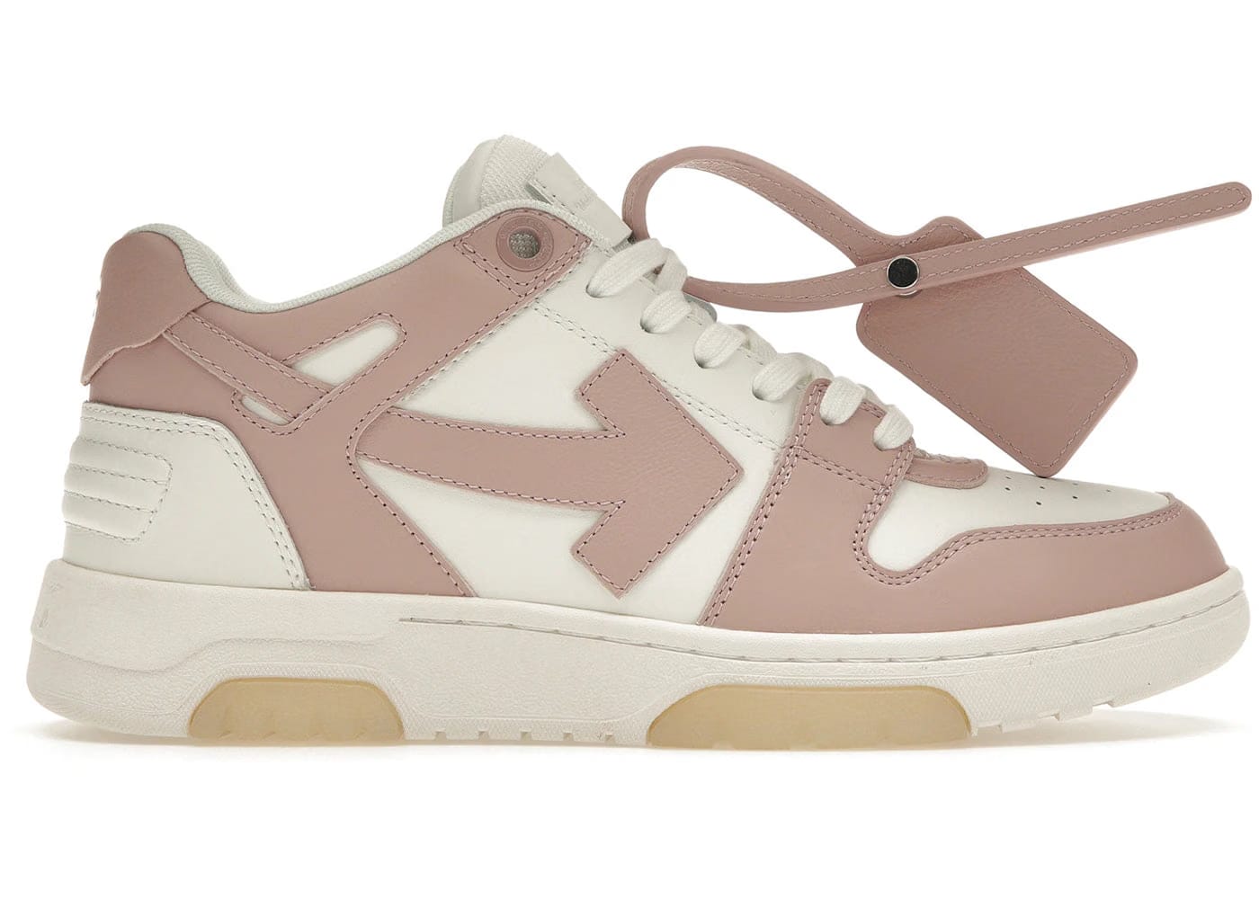 OFF-WHITE Out Of Office OOO Low Tops White Pink (W)