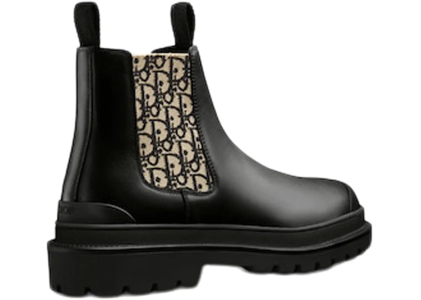 Dior Explorer Chelsea Boot Black Beige Black Dior Oblique Motif