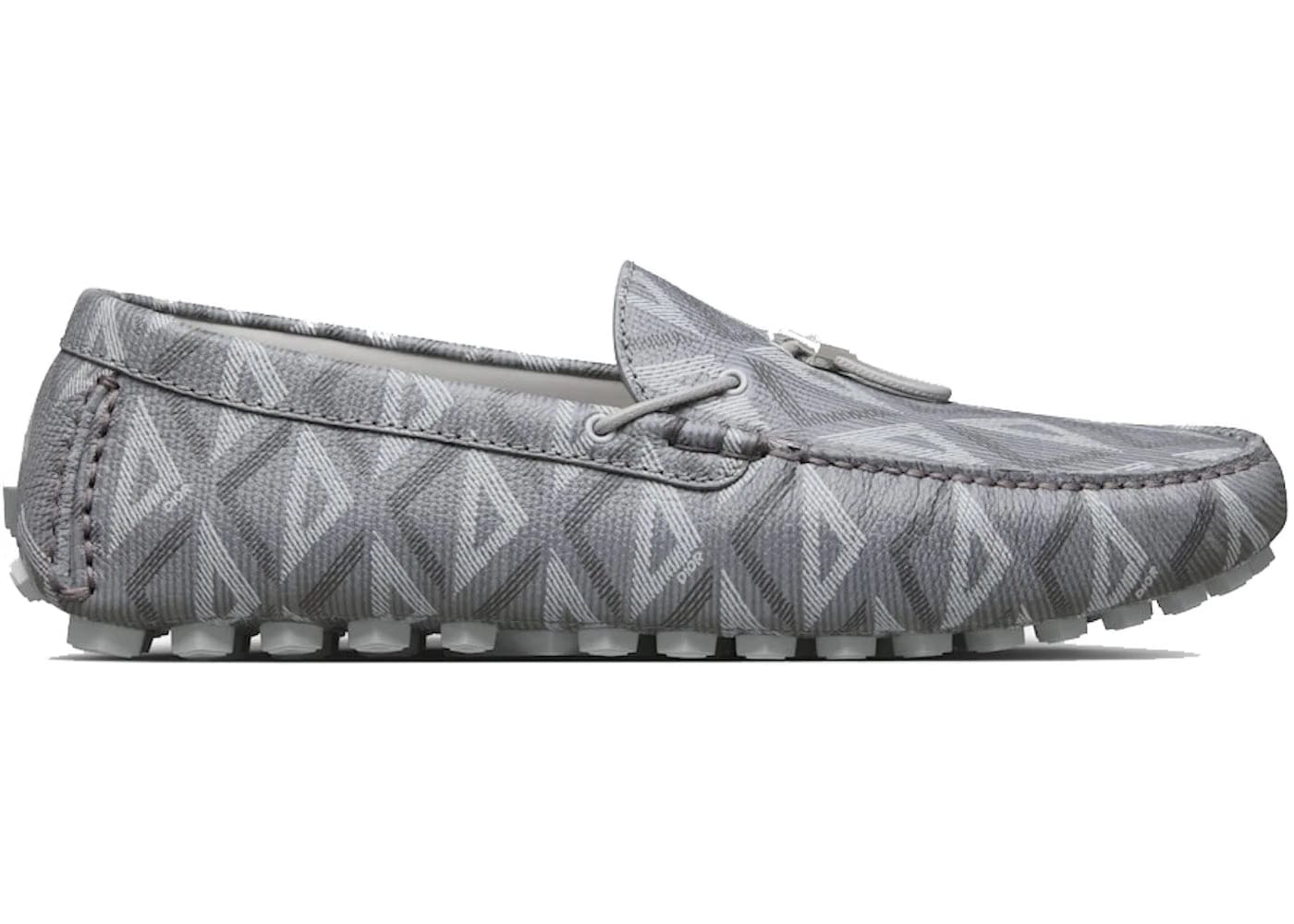 Dior Mocassin Grey Cd Diamond Leather