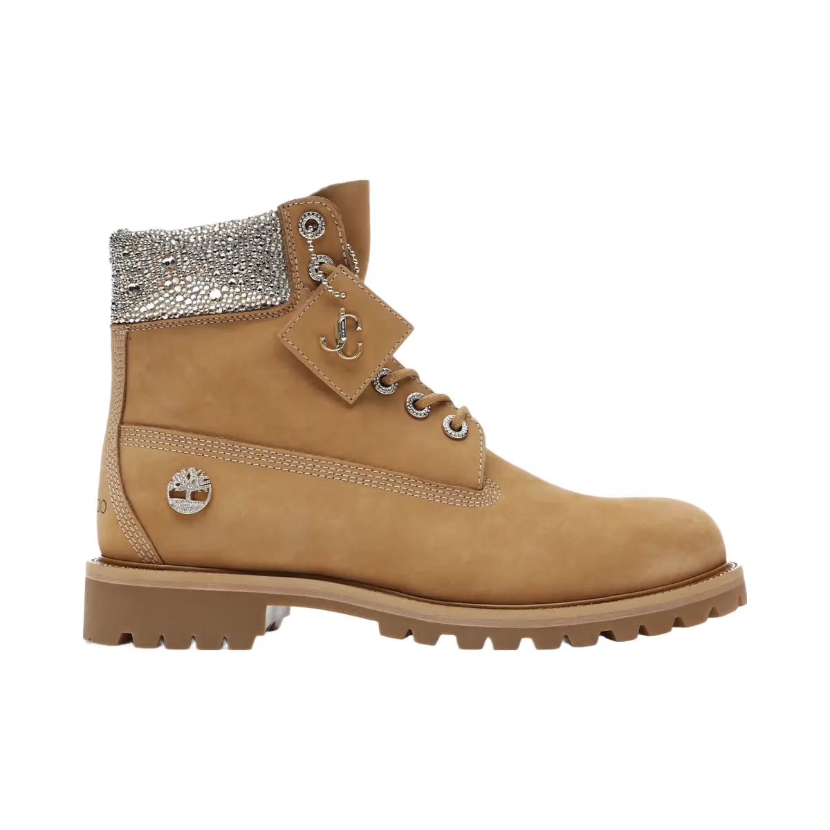 Timberland 6" Boot Jimmy Choo Premium Wheat Swarovski Crystal