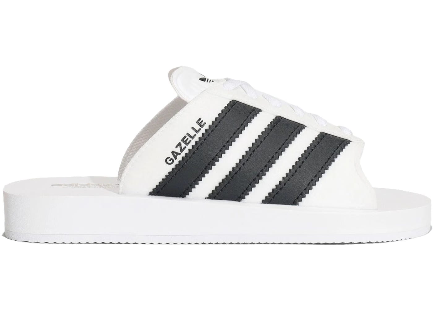 Adidas Gazelle Beach Slides White Black
