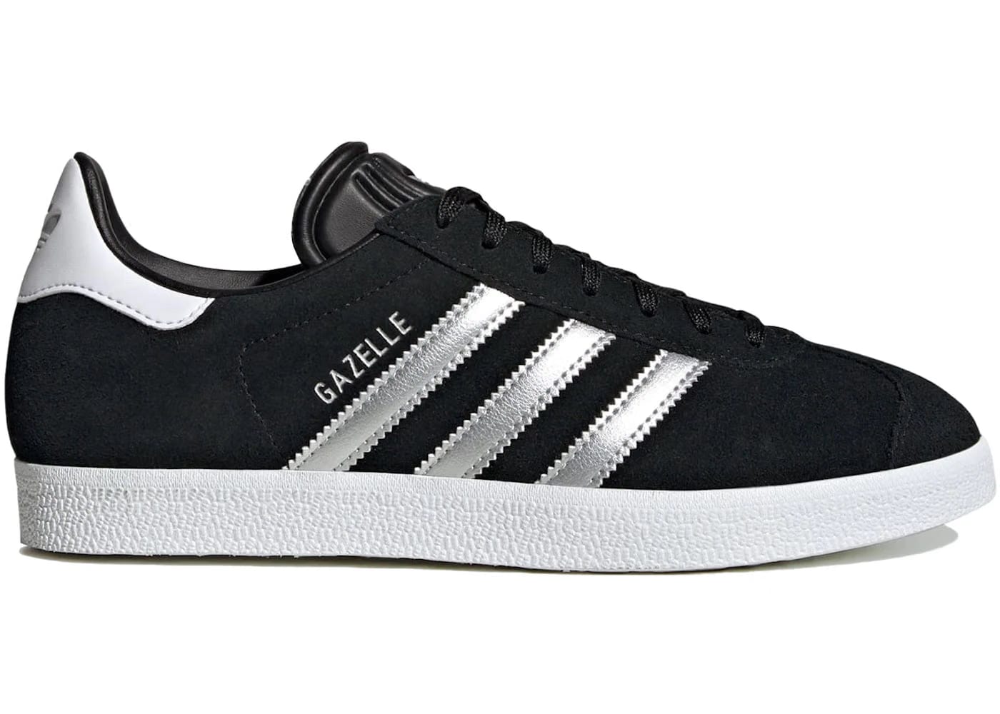 Adidas Gazelle Black Silver Metallic Womens