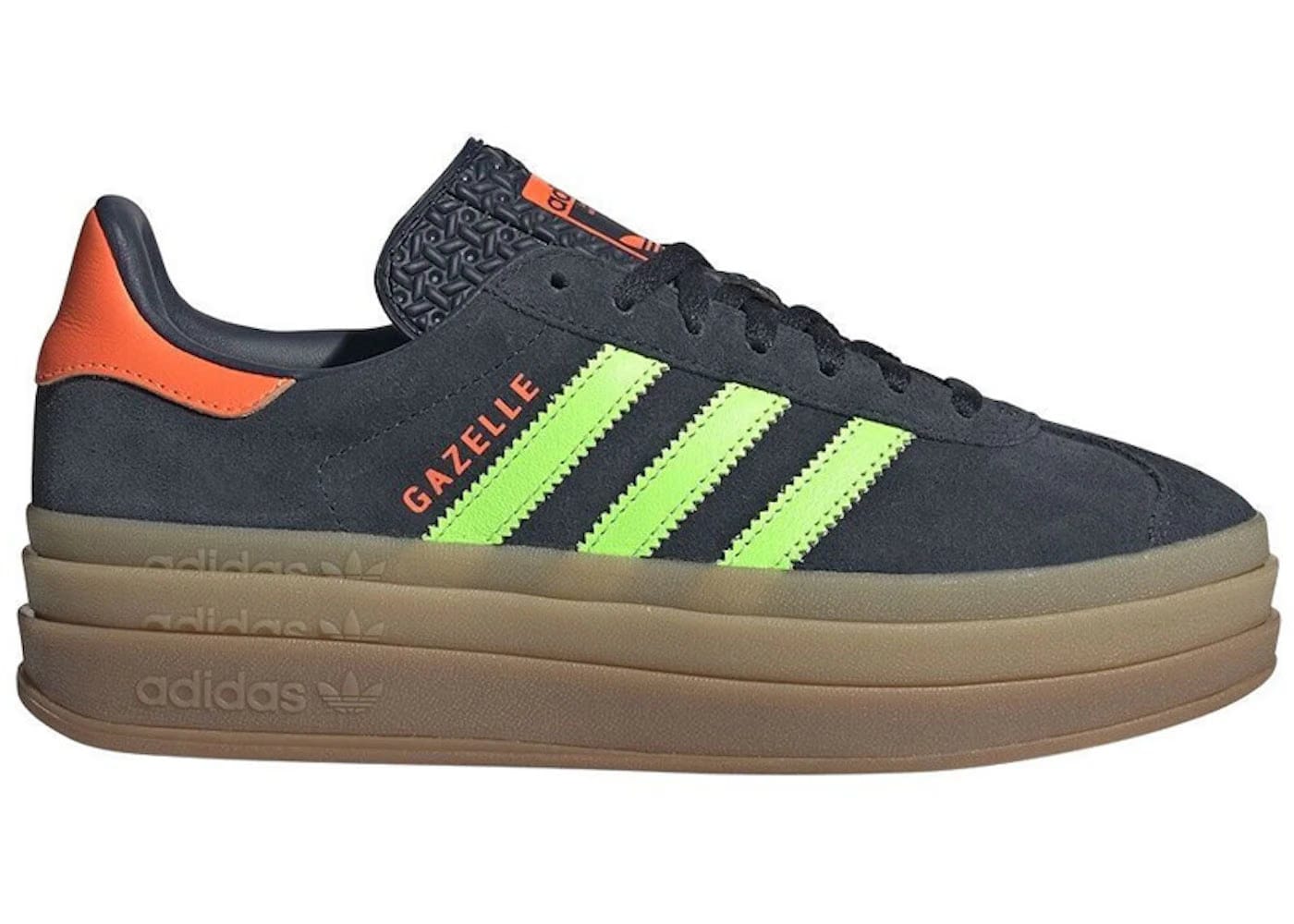 Adidas Gazelle Bold Aurora Ink Solar Orange Womens