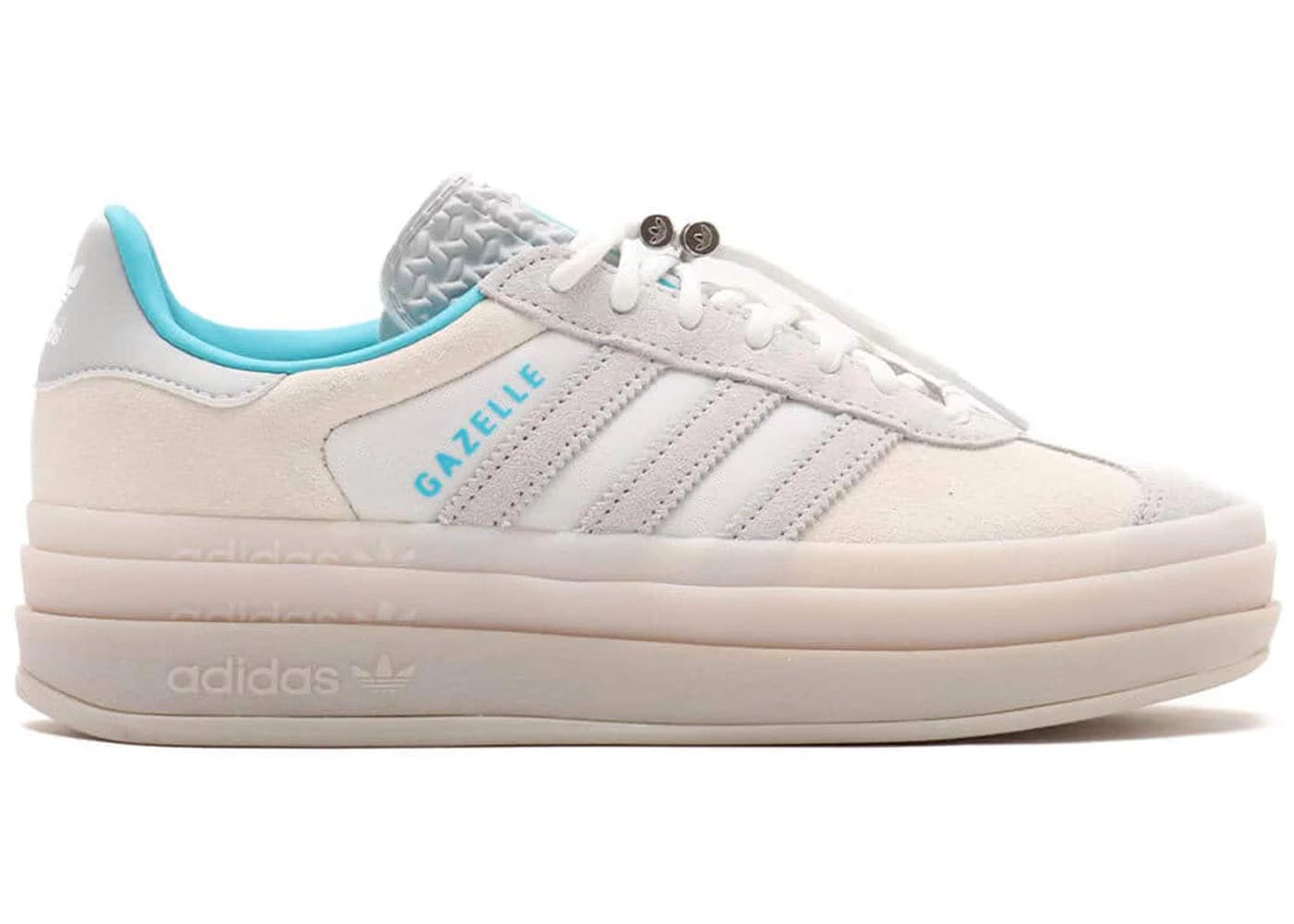 Adidas Gazelle Bold Cloud White Light Blue Womens