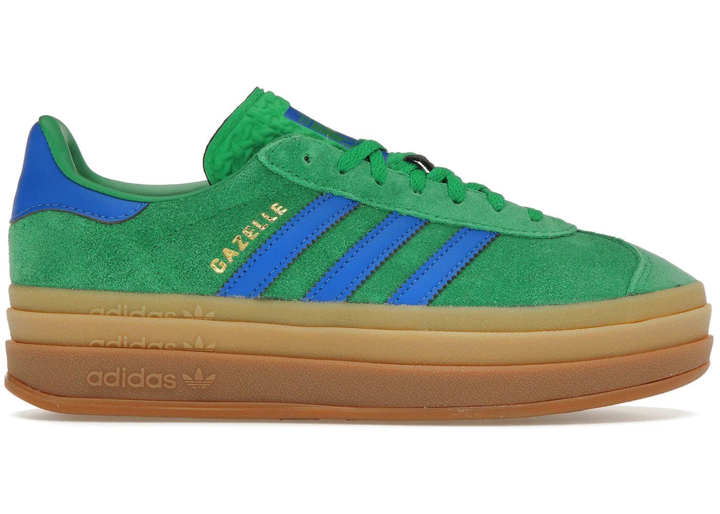 Adidas Gazelle Bold Green Blue Gum Womens