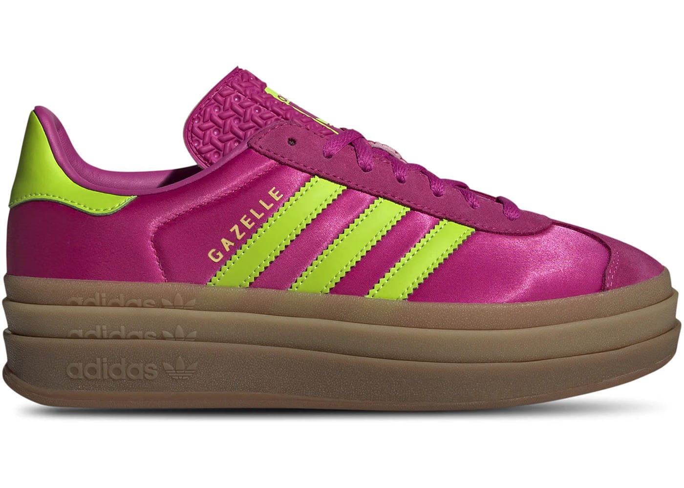 Adidas Wmns Gazelle Bold 'Lucid Fuchsia Solar Slime Satin'