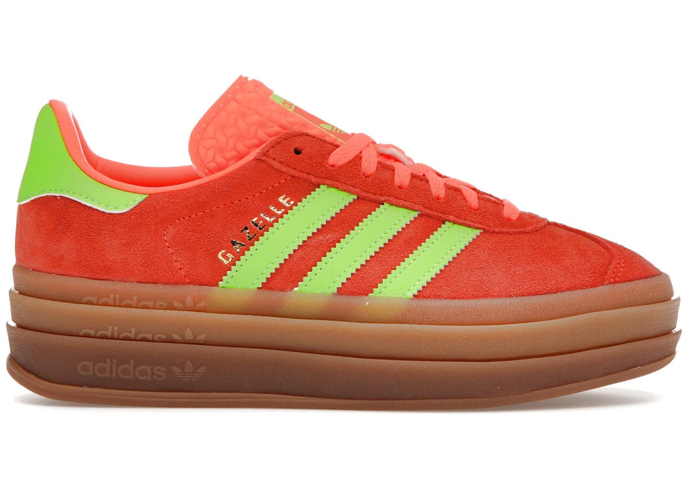 Adidas Gazelle Bold Solar Orange Solar Green Womens