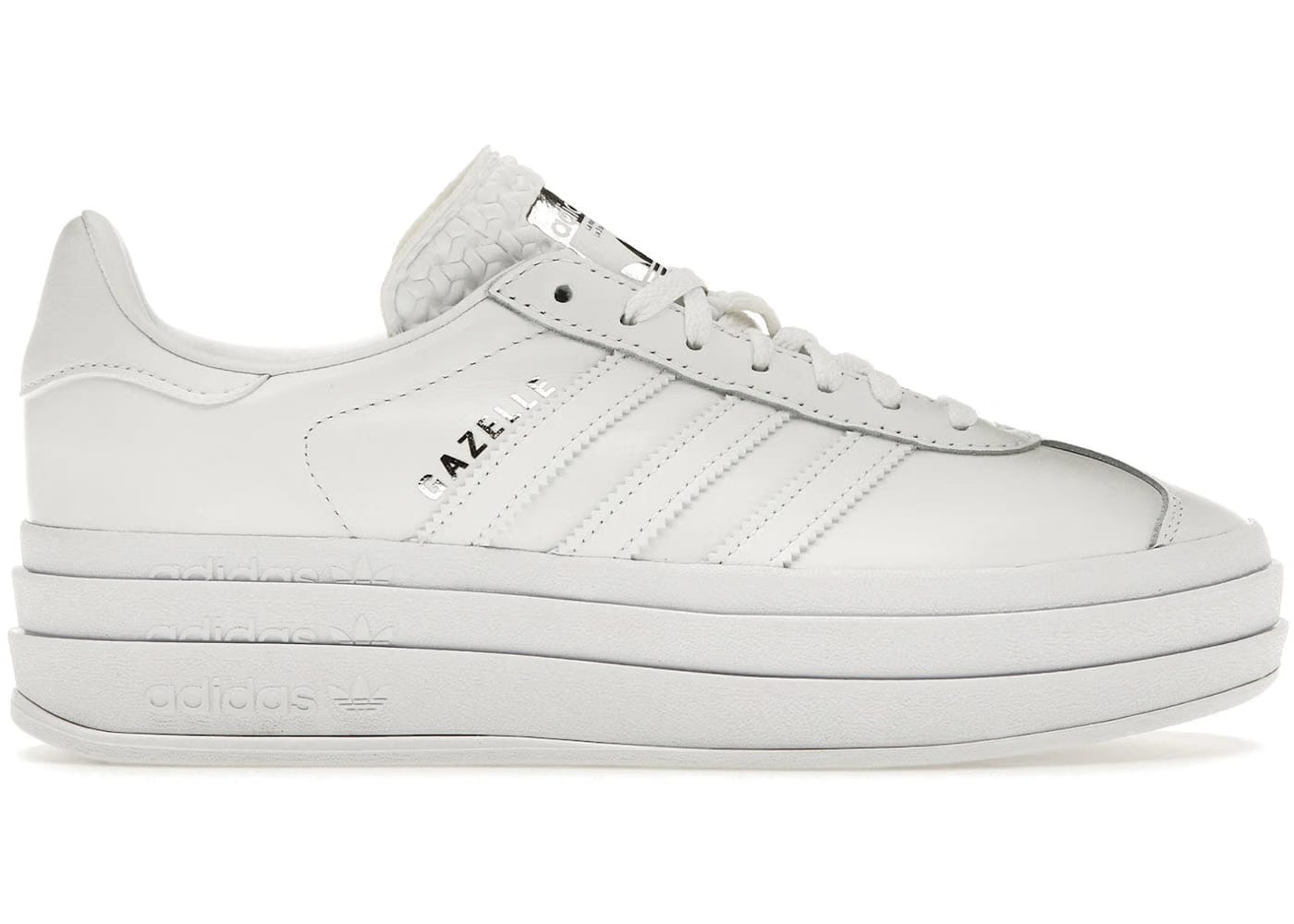 Adidas Gazelle Bold Triple White Womens