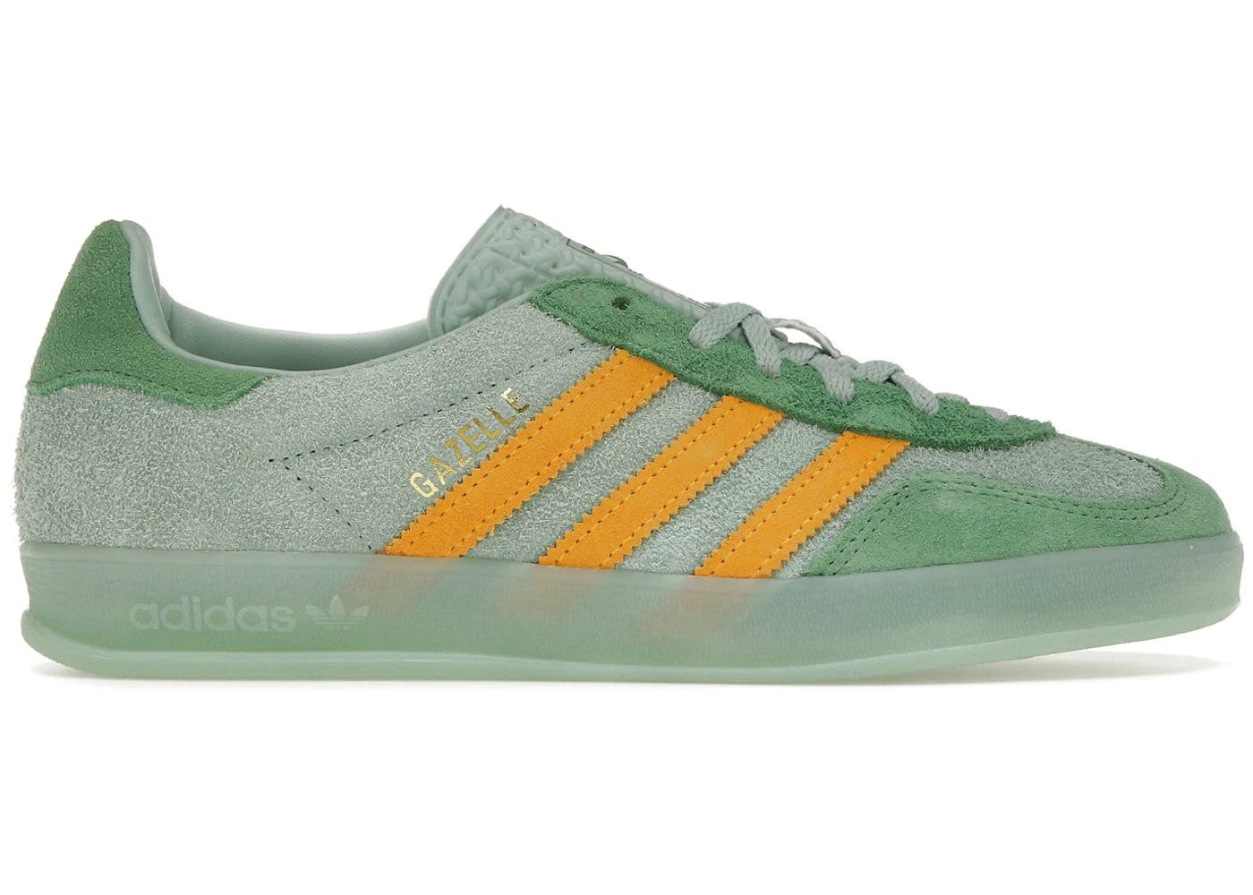 Adidas Wmns Gazelle Indoor 'Hazy Green Crew Yellow'