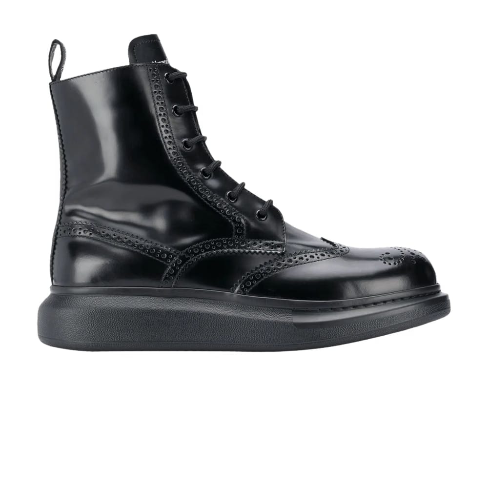 Alexander McQueen Hybrid Brogue Boot Black
