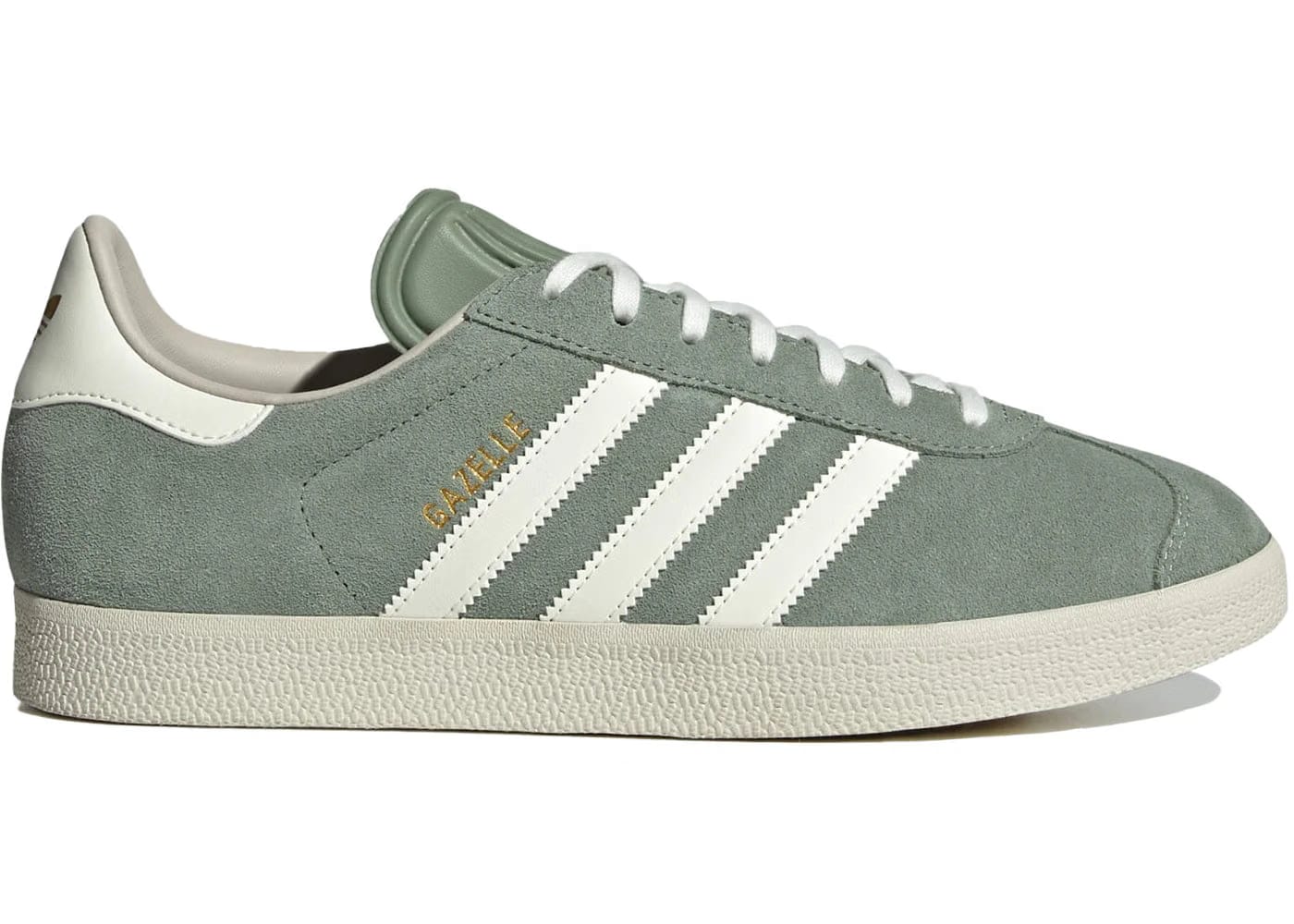 Adidas Gazelle Silver Green Off White