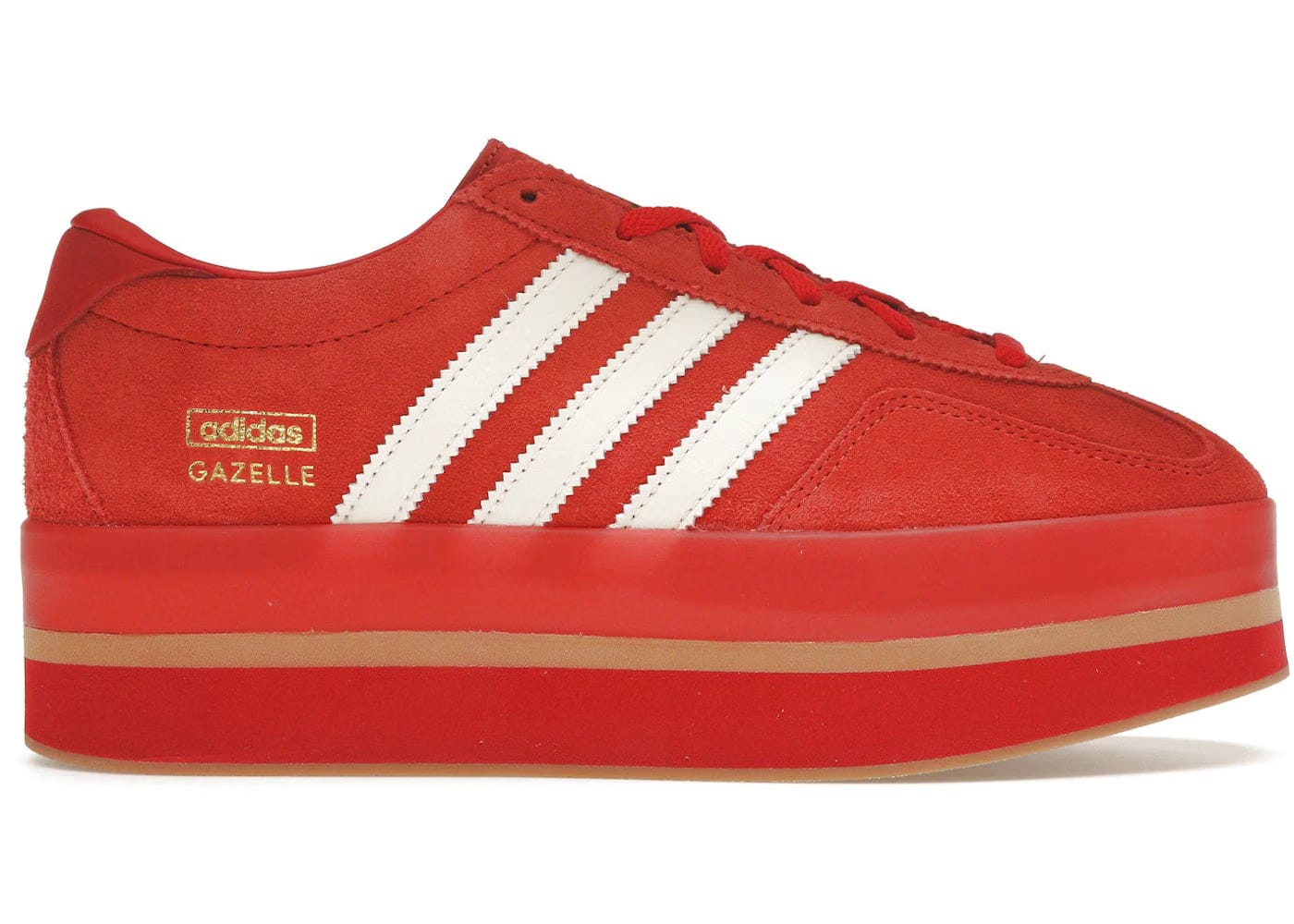 Adidas Gazelle Stack Red Cream White Womens