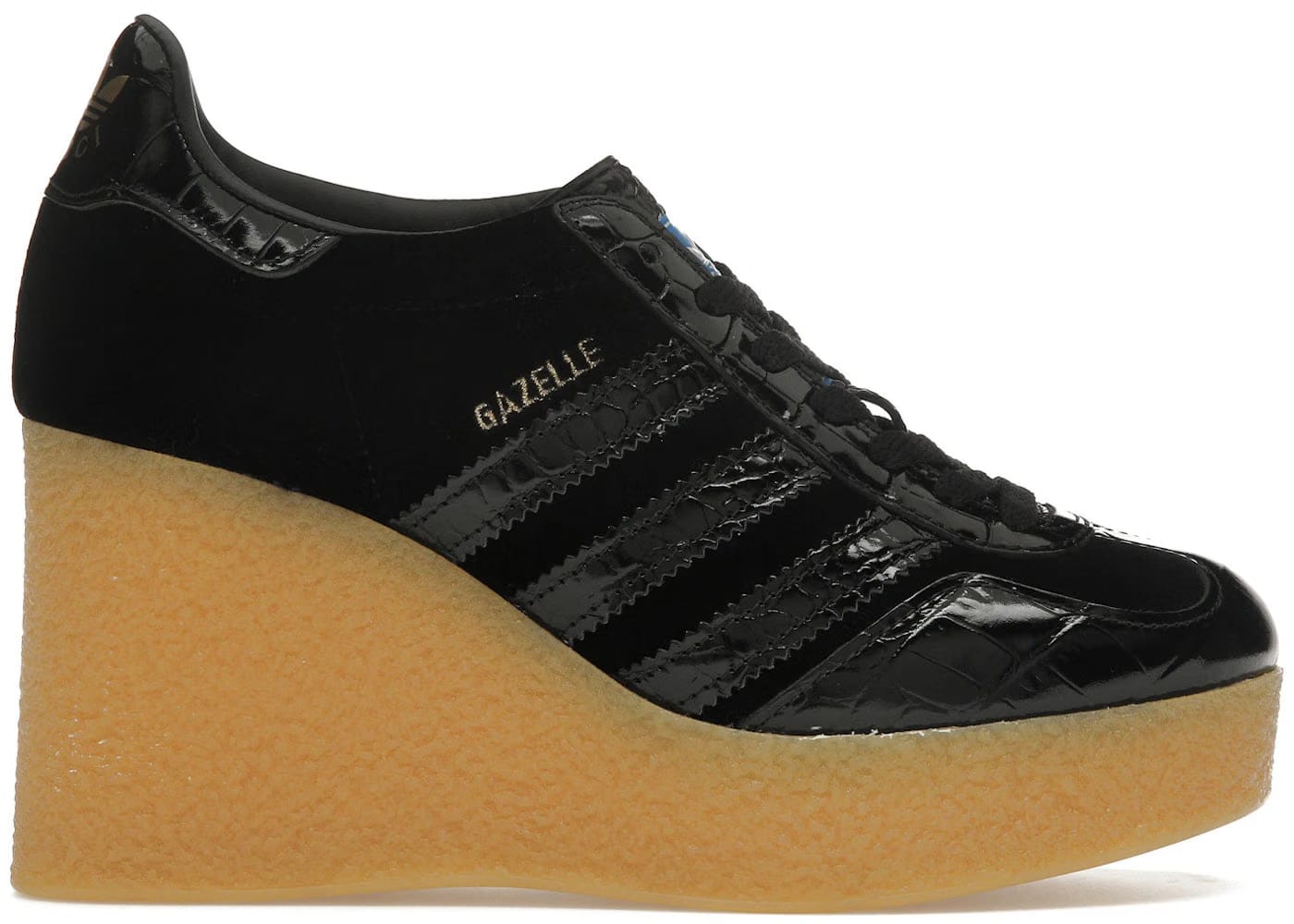 Adidas X Gucci Gazelle Wedge Black Croc Womens