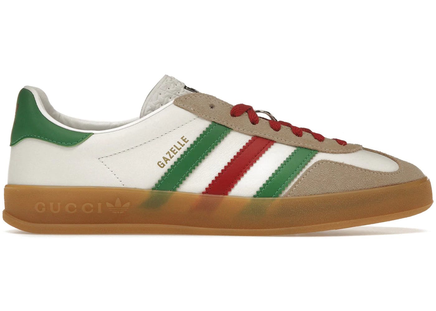 Adidas X Gucci Gazelle White Green Red Womens