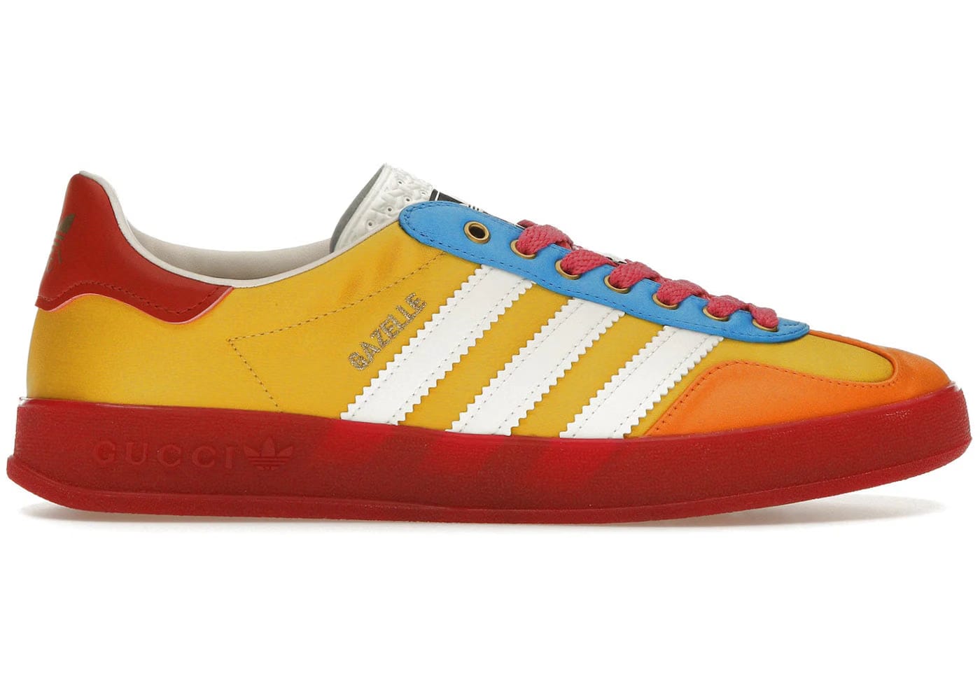 Adidas X Gucci Gazelle Yellow White Red Womens