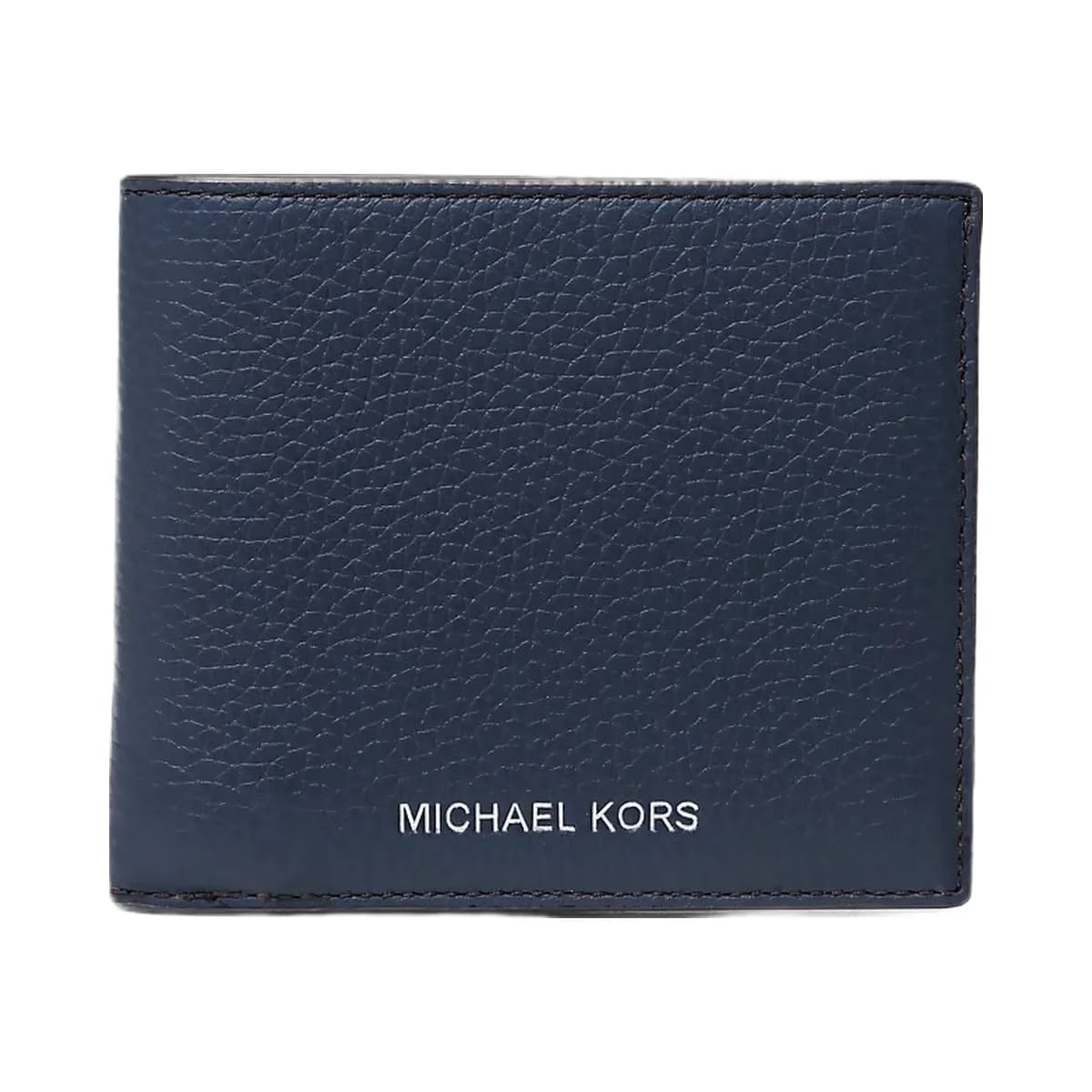 Michael Kors Cooper Pebbled Leather Billfold Wallet Navy