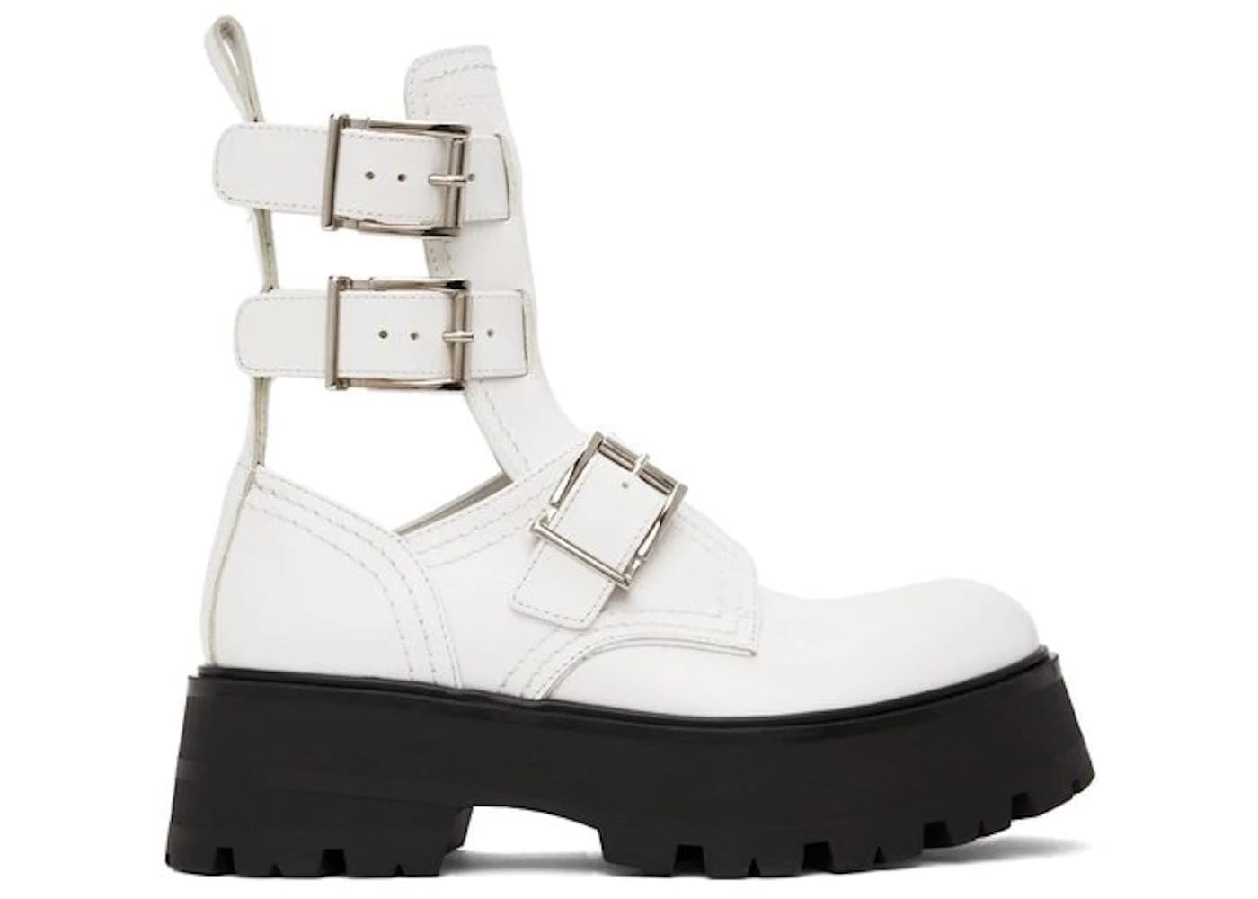 Alexander McQueen Wmns Buckle Fastening Ankle Boots 'Black'