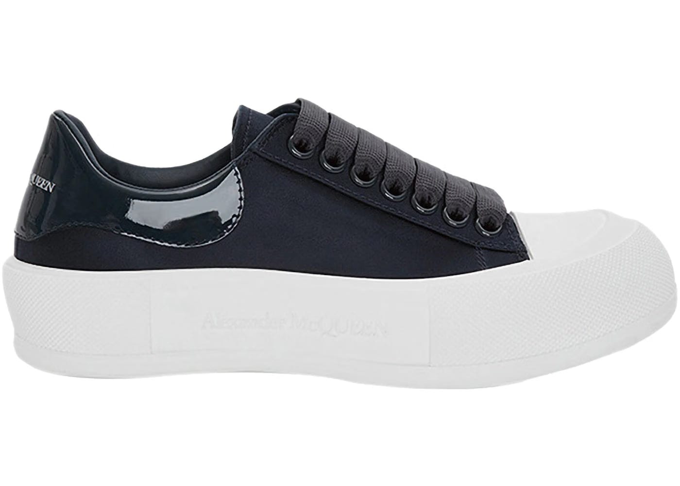Alexander McQueen Wmns Deck Plimsoll Lace-Up 'Anthracite'