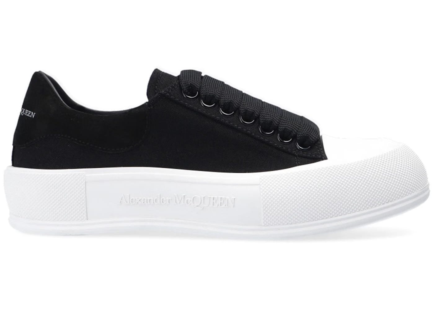 Alexander McQueen Wmns Deck Lace-Up Plimsoll 'Black'