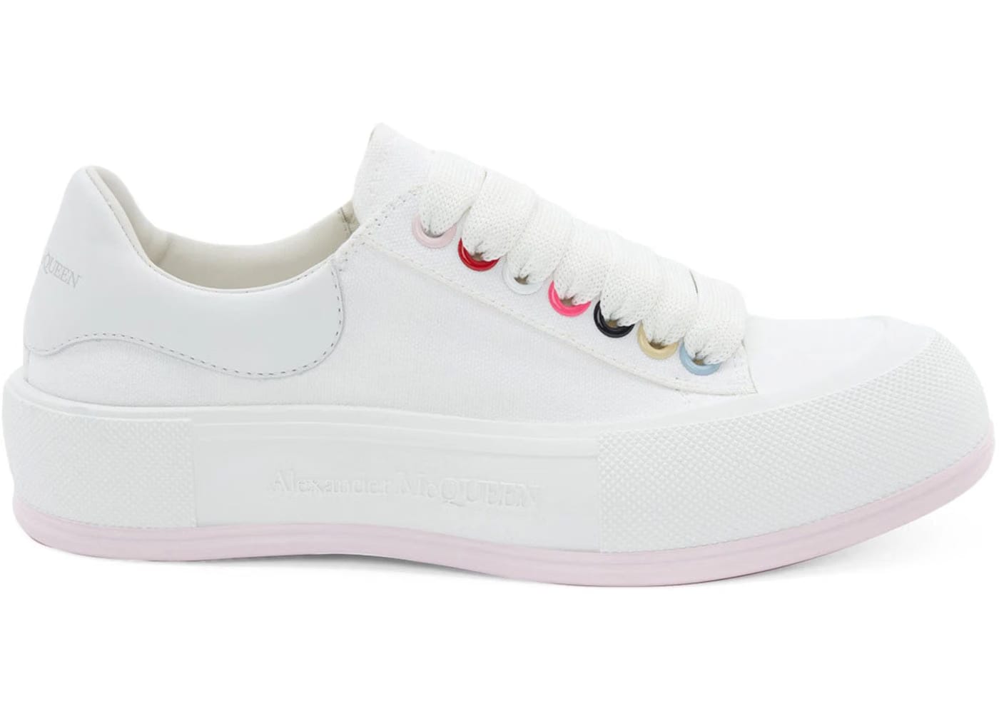 Alexander McQueen Wmns Deck Lace Plimsoll 'White Multi'