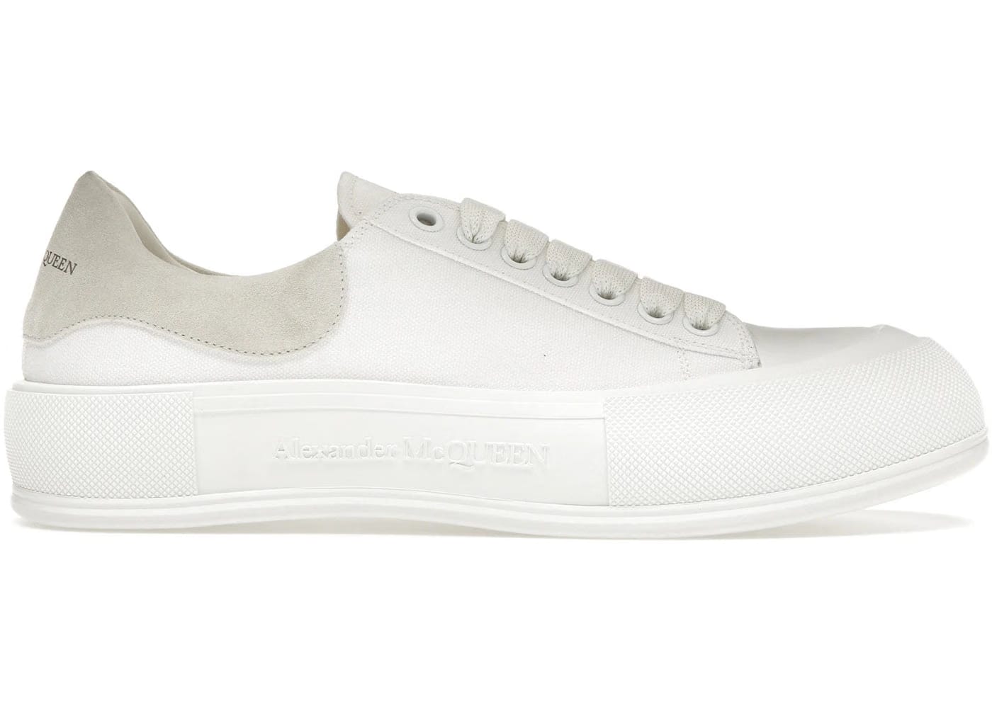 Alexander Mcqueen Deck Skate Plimsoll Lace-Up White White