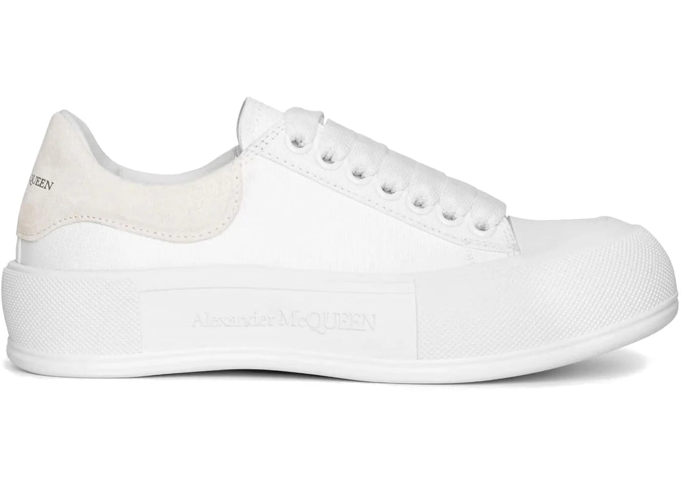 Alexander McQueen Wmns Deck Lace-Up Plimsoll 'White' 2021