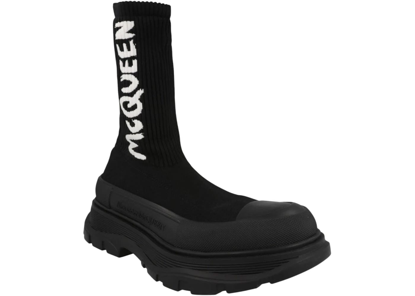 Alexander McQueen Tread Slick Boot Black Graffiti