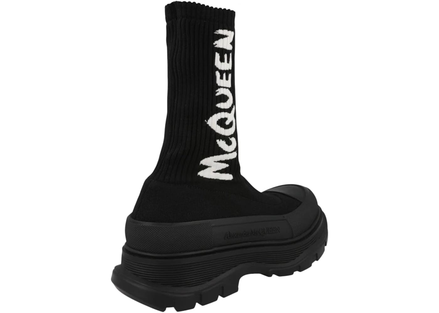 Alexander McQueen Tread Slick Boot Black Graffiti
