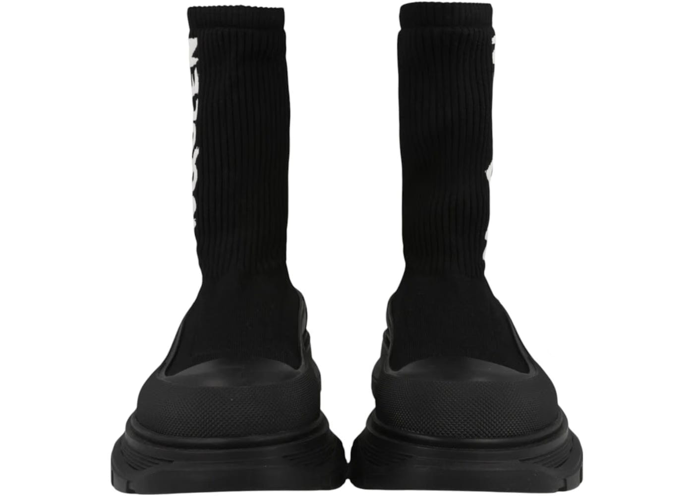 Alexander McQueen Tread Slick Boot Black Graffiti