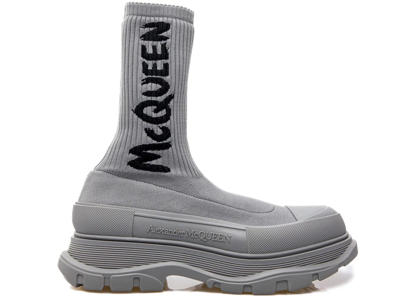 Alexander McQueen Tread Slick Boot Graffiti - Grey