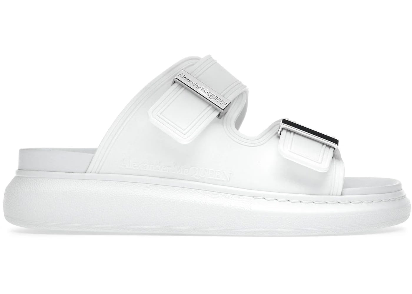 Alexander McQueen Wmns Hybrid Slide 'New Ivory Silver'