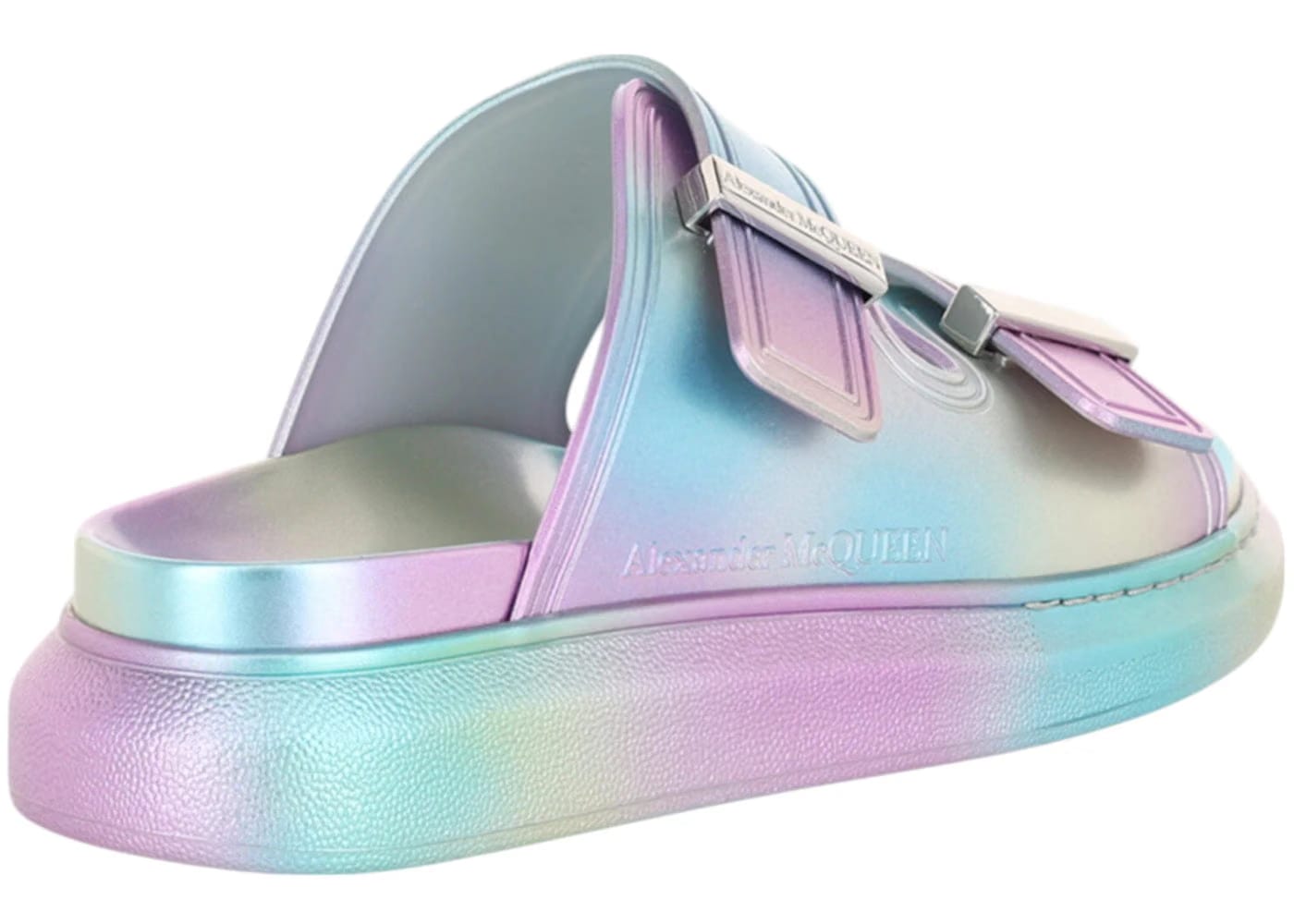 Alexander Mcqueen Hybrid Slides Silver (Women'S)