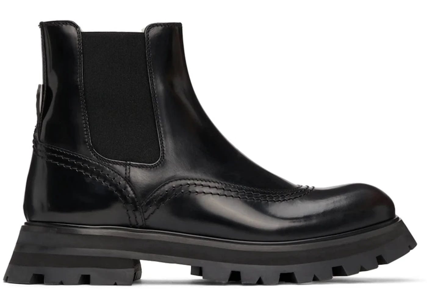 Alexander McQueen Wmns Wander Chelsea Ankle Boot 'Black Natural'