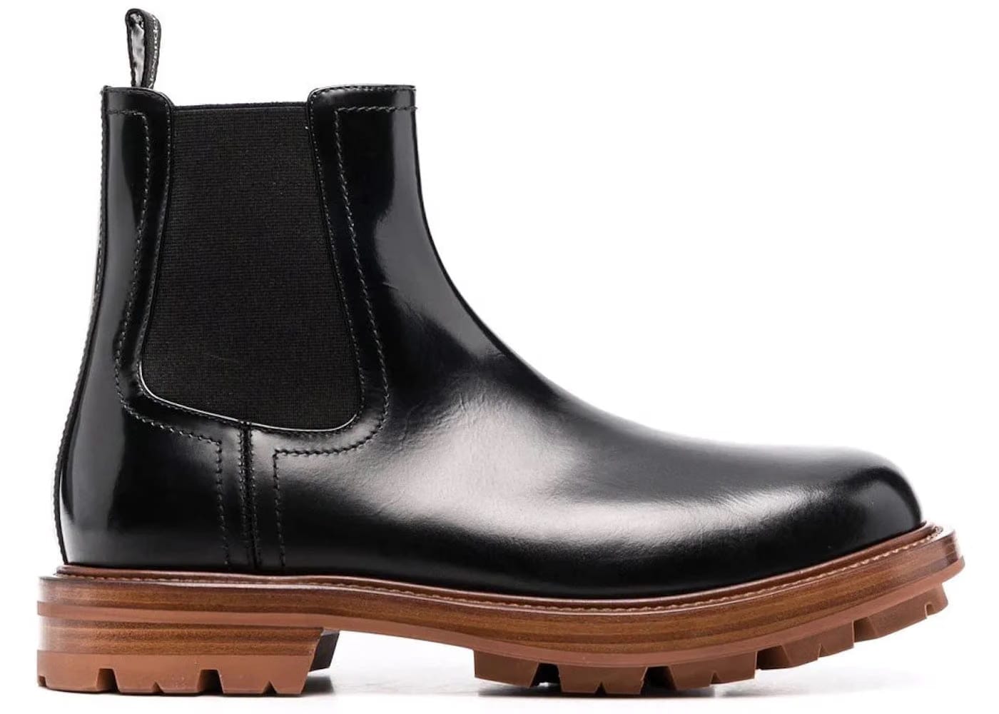 Alexander McQueen Chelsea Boot Black Cedar Brown