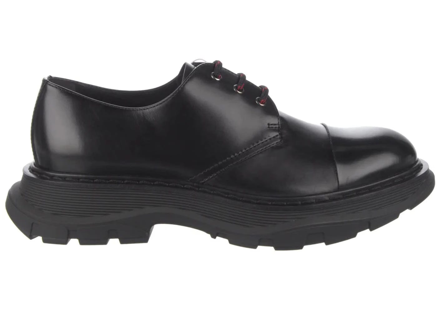 Alexander Mcqueen Leather Derby Shoe Black