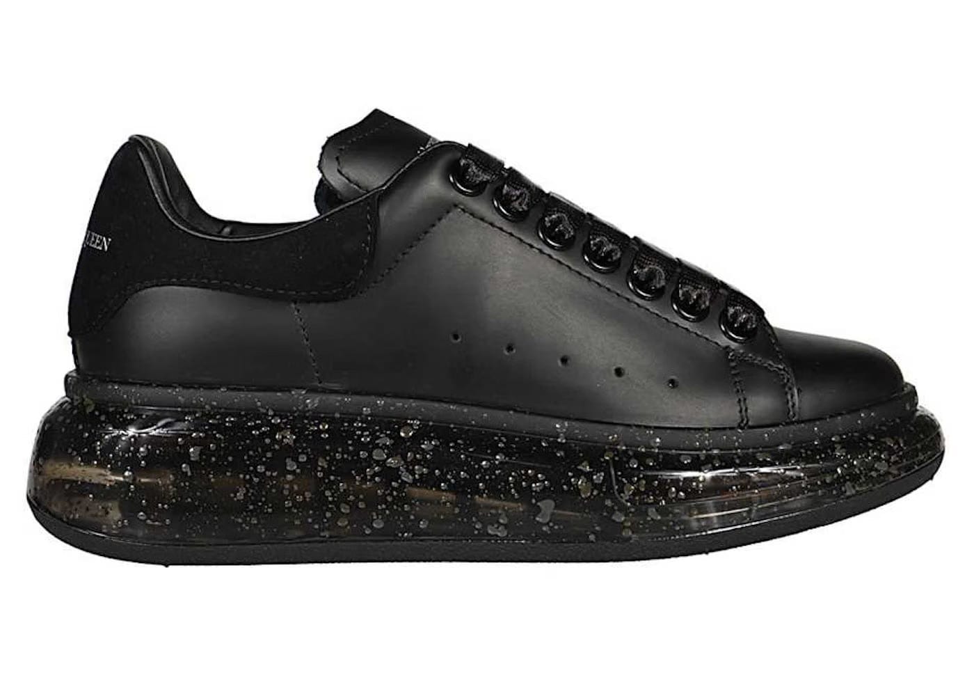 Alexander McQueen Wmns Oversized Sneaker 'Clear Sole - Black Grey Speckled'