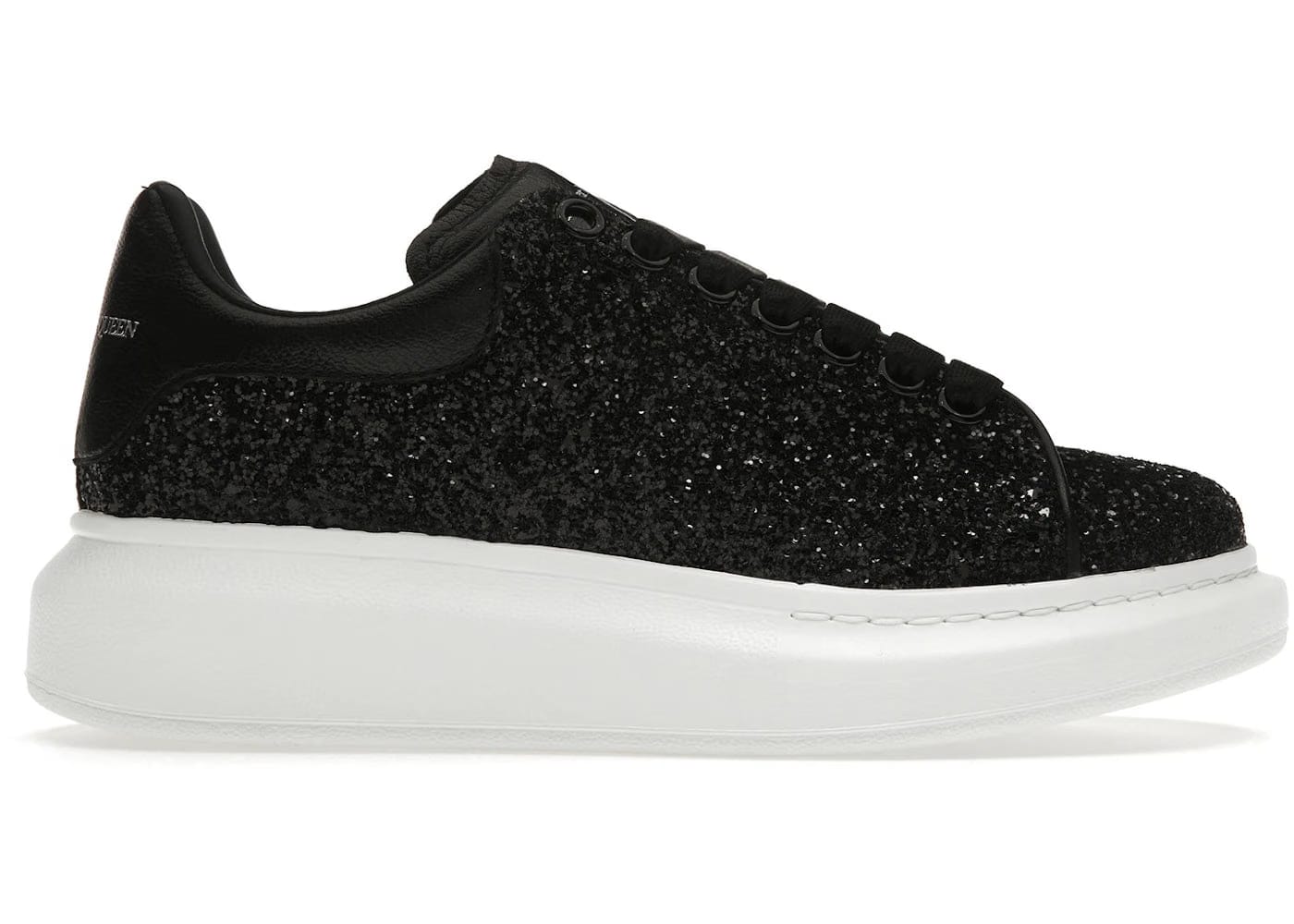 Alexander McQueen Wmns Oversized Sneaker 'Black White Glitter'