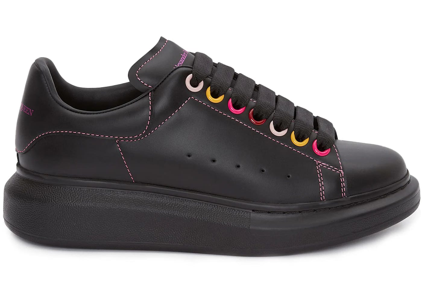 Alexander McQueen Wmns Oversized Sneaker 'Black Rainbow'