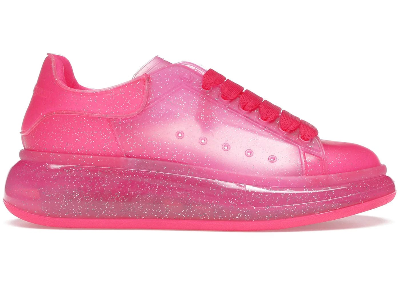 Alexander McQueen Wmns Oversized Sneaker 'Transparent - Bright Pink'