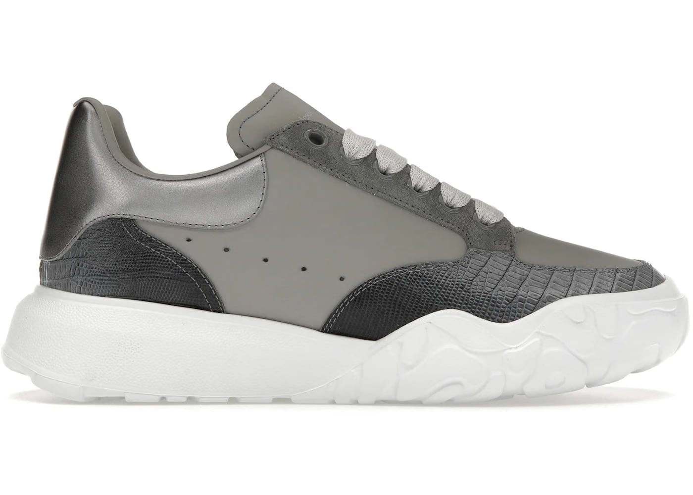 Alexander McQueen Oversized Court Trainer True Grey Blue
